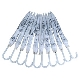 Wiemann Lehrmittel Set of 10 White Umbrellas for DIY with Motif, White