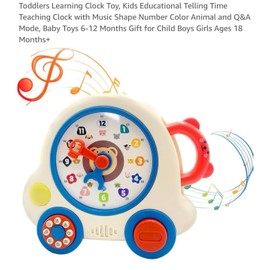 Couomoxa NEW - Learning Machine Clock Interactive Educational Multiple Cognition Toy