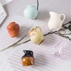 8PCS Mini Fridge Magnet Vases with Ceramic Flowers, Mini Vase