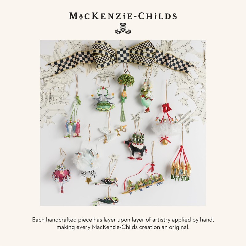 MACKENZIE-CHILDS Patience Brewster 12 Days Christmas Ornament, Christmas Tree Ornament,