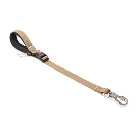 TSPRO Training Lead for Dogs, Short Guide Dog for Large Dogs, with Strong Metal Clasp and Padded Handle, 51 cm Adjustable Dog Lead for Walking (Khaki)