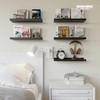 RICHER HOUSE 5 Set Floating Wall Mounted Shelves, Black Shelves