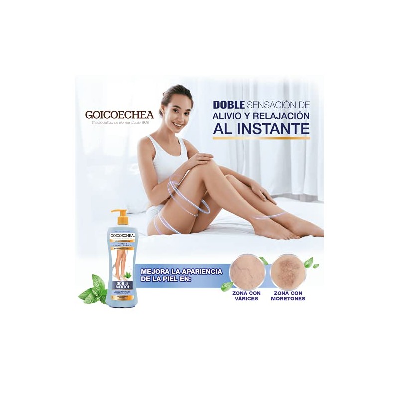 GOICOCHEA - Crema para piernas con doble mentol. Sensación refrescante