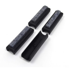 Design61 Felt glides, set of 4, chair gliders, floor gliders, diameter 15-16 mm, silencer furniture gliders, clamping shell glides with noise-absorbing felt sliding surface