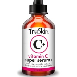 TruSkin Vitamin C Super Serum for Face – All-in-One Anti-Aging Serum with Vitamin C, Retinol, Niacinamide, Hyaluronic Acid & Squalane – Improve Appearance of Dark Spots, Firmness & Texture, 2 Fl Oz