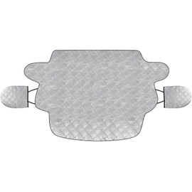 Gintenco Car Windshield Snow Cover, Frost Ice Windscreen Covers with Magnetic Edges, 4 Layers Thickness Snow Protector Covers with Side Mirrors Cover Easy to Use for Car SUV CRV Trucks (Large)