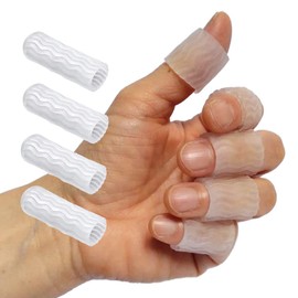 [JASDESIGN] ヘバーデン結節 指サポーター シリコン 指関節サポーター 4個セット 関節 手指 防水 左右兼用 フィンガーサポーター 指用 JM-278