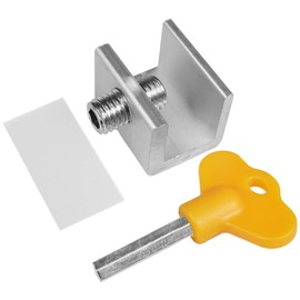 Window Locks, NEWHOMESTYLE Aluminum Sliding Window Locks with Key, Adjustable Security Locks Prevent Kids Falling, Vertical or Horizontal Slide Door Window Sliding Stopper Supply (Single Hole/6 Pack)