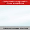 Command Outdoor Large Window Hook, Clear, 1-Hook, 2-Strips, Decorate Damage-Free