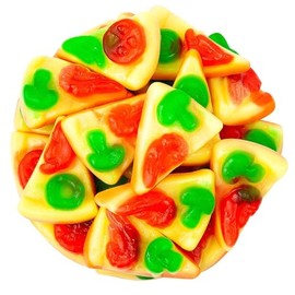Vidal Gummy Pizza Slices, Tomato and Mushroom Shaped Candies, 2.2 lb Bag