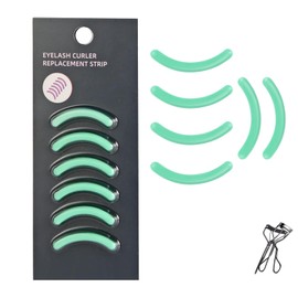 Travel Design Eyelash Curler Refill Pads Compatible with Shiseido,Silicone Soft Rubber Eyelash Curler Refill for Easy Carry,6PCS Green