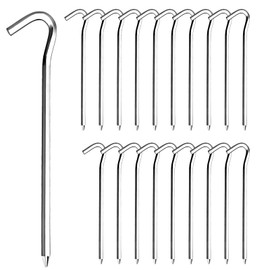 RITDVNI 20Pcs 7" Tent Pegs Ground Stakes, Metal Stakes, Camping Peg for Pitching Camping, Camping, Outdoor Decoration