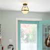 HOLKIRT Modern Light Fixture,Mid Century Semi Flush Mount Ceiling Light,Kitchen