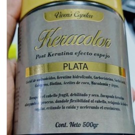 Matizante con Aminoacidos kera-color 500gr tono plata - silver color - fortalecimiento capilar keratina y aminoacidos hidratacion brillo Porcelanización Capilar accion antifrizz hialuronico y colageno