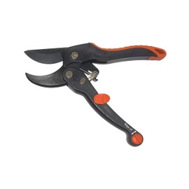 Tiger Jaw P2H Ratcheting Hybrid Bypass Anvil Blade Hand Pruner Cuts Up To 3/4 Inch With Cleaning Oil Applicator, Trim Non-Thick Bark Plants Like Roses Bushes & Azaleas