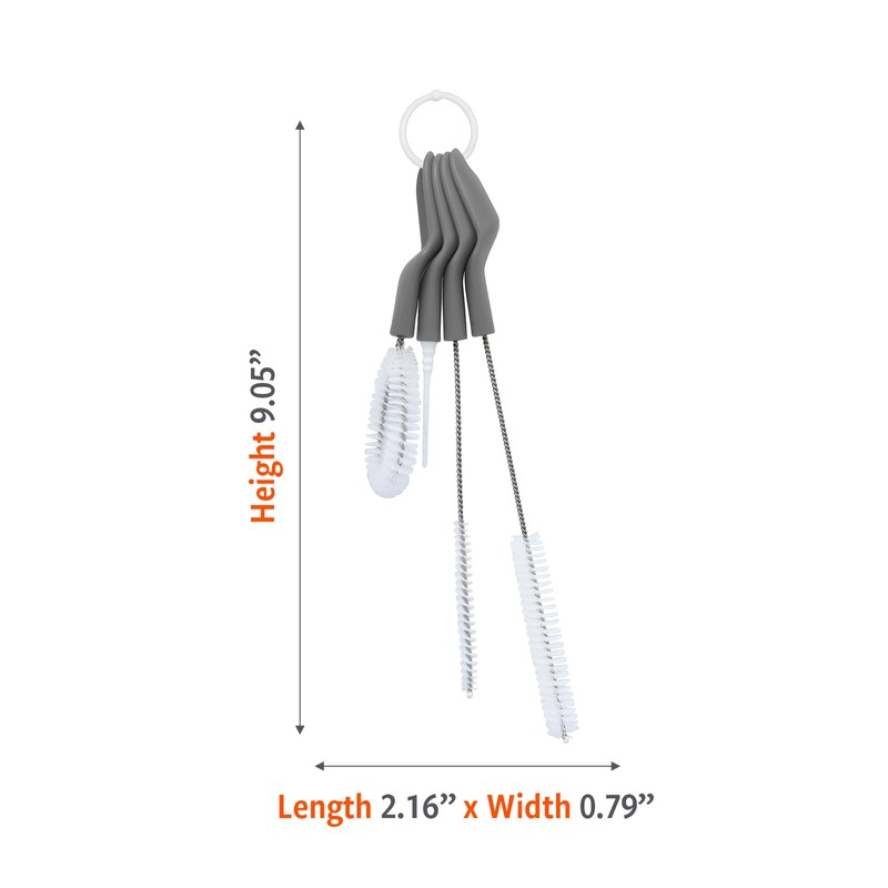 Full Circle Little Sipper, Bottle and Straw Cleaning Brush Set,
