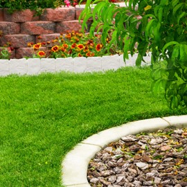 Relaxdays 10-Piece Border for Flower Beds, Stone Look, H x W: 10 x 25 cm, Lawn Edging for Plugging, Plastic, White