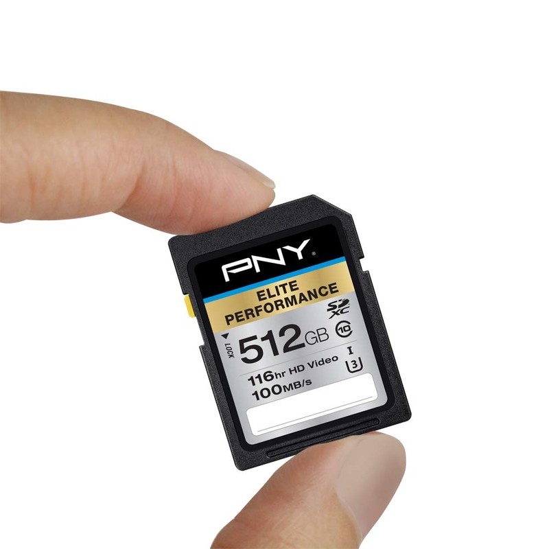 PNY 512GB Elite Performance Class 10 U3 SDXC Flash Memory