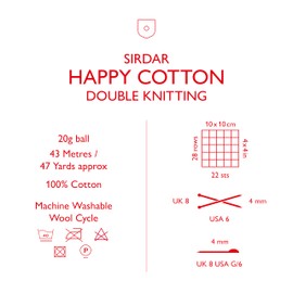 Sirdar Happy Cotton - Pebble (759) - 20g