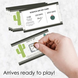 Big Dot of Happiness Prickly Cactus Party - Fiesta Party Game Scratch Off Cards - 22 Count