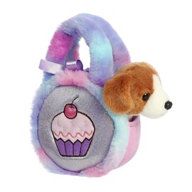 Aurora® Fashionable Fancy Pals™ Cupcake Pop Purple™ Stuffed Animal - On-The-go Companions - Stylish Accessories - Brown 6 Inches