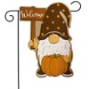 Fall Gnome Burlap Garden Flag Autumn Welcome Pumpkin 12.5" x