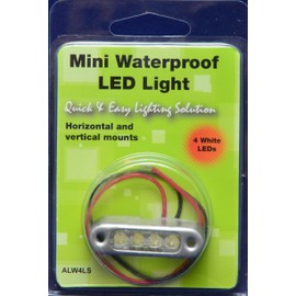 ALW4LS CLEAR WHITE 12V DC LED MINI POD WATERPROOF IP67 STAINLESS STEEL AREA MARINE ACCENT LIGHT