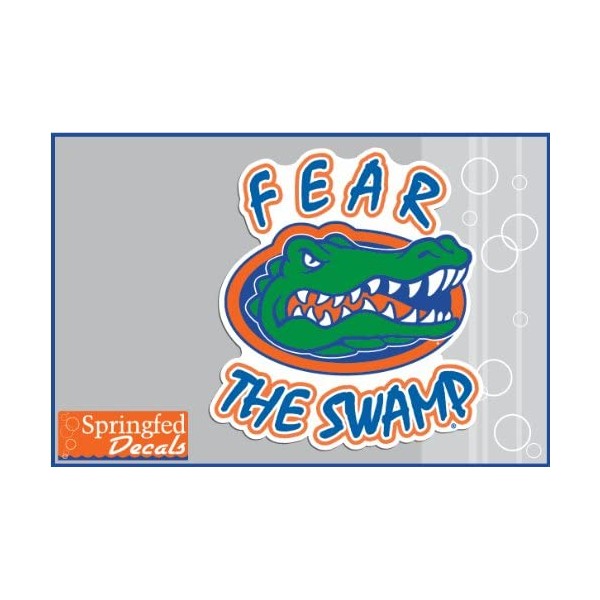 Florida Gators FEAR THE SWAMP 12" Vinyl Decal Car Truck Window UF Sticker