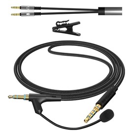 GEEKRIA Boom - Cable de auriculares de micrófono compatible con Sony WH-1000XM6 WH-1000XM5 WH-1000XM4 ULT Wear, cable de repuesto trenzado de nailon d