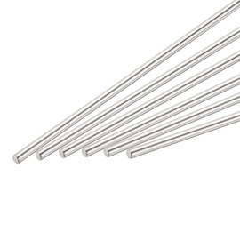MECCANIXITY 6Pcs 304 Stainless Steel Round Rods Bar, 3mm x 100mm for Various Shaft DIY Craft Model Car Plane Ship