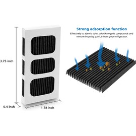 242047805 Air Filter for Frigidaire Refrigerator, Compatible with Paultra2 Pure Air II 242047805 5303918847 Air Filter, 8-Pack