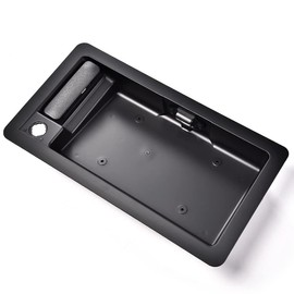 G-PLUS Rear Cargo Door Handle & License Plate Tag Bracket Compatible with Ford Van E150 E250 E350 6C2Z-15434A20-AA, FO1820100