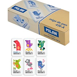 Milan Printed Rectangular Rubber Erasers