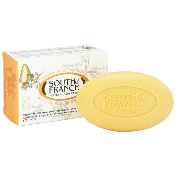 South of France Natural Bar Everyday Detox Soap, Orange Blossom Honey, 6 Ounce