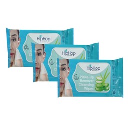 HipHop skincare Daily Cleansing Facial Wipes 30N Each - Pack of 3 | Wet Wipes for Face with Cucumber & Vitamin E | Makeup Remover Wipes| Hydrating,Refreshing (MAKE UP REMOVER WIPES)