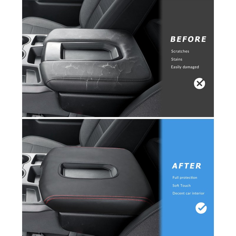 INTGET Center Console Armrest Cover for 2026 Chevy Silverado &