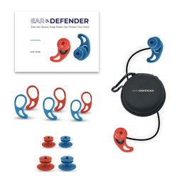 EAR DEFENDER - Ohrstöpsel fürs Schwimmen und Surfen – Ohrstöpsel für Herren – Ohrstöpsel für Schwimmbad – Ohrstöpsel zum Schwimmen für Erwachsene – Schwimm-Ohrstöpsel – Ohrstöpsel Schwimmen – Surf