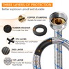 15ft LONG Washing Machine Hoses UPGRADE by Blutoget- Braided Stainless