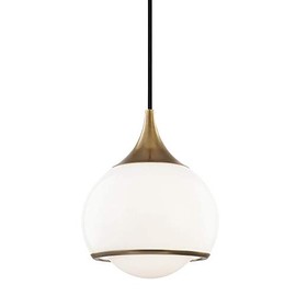 Mitzi H281701S-AGB Reese 1-Light Small Pendant, Aged Brass