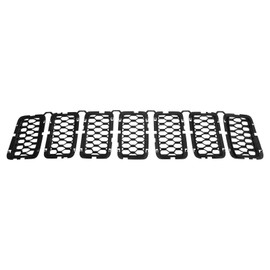 TRQ Grille Insert Black Compatible with 2016-2022 Jeep Grand Cherokee 2022 Grand Cherokee WK CH1201111