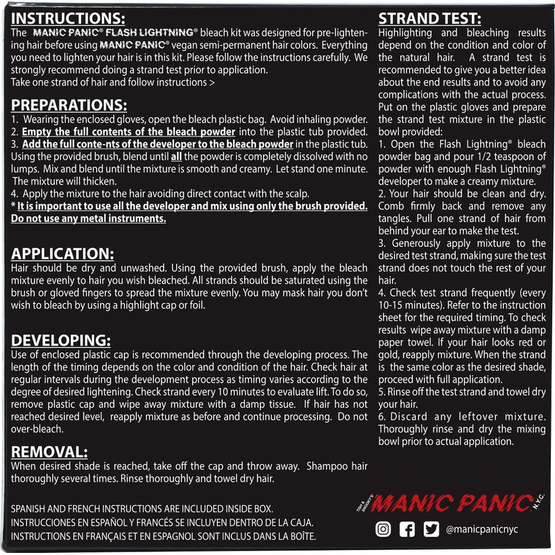 MANIC PANIC Flash Lightning Hair Bleach Kit - Bleach Powder