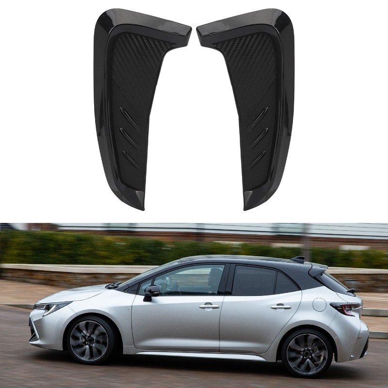 2Pcs Side Mudguard Vent Trim Left Right 20cm Glossy Black