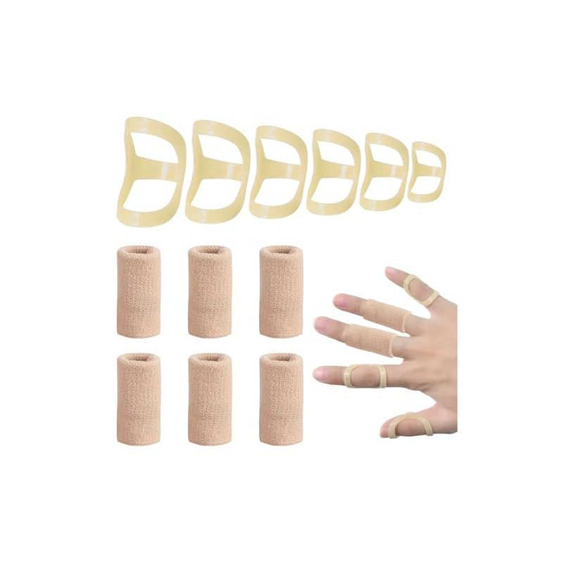 Qianeffort Trigger Finger Splint,12PCS Finger Splints for Arthritis,Oval 8 Finger