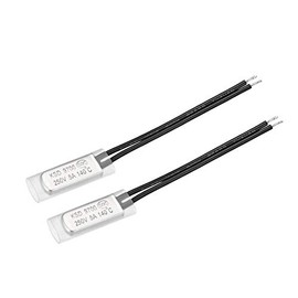 sourcing map KSD9700 Thermostat 140°C N.C 5A Metal Bimetal Temperature Control Switch Pack of 2