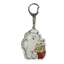 Mind Wave Cute Character Acrylic Key Holder, Futhao and Chibi Sake