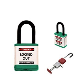 Zing Green Products 700KD-GREEN Safety Padlock, Keyed Different, Green, 1.5" Shackle