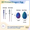 3D Printed Dragon,Dragon Eggs with Dragon Inside， 15''Full Articulated Crystal