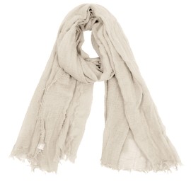 Van Der Rich ® - Scarf with fine crepe surface for men and women, 88-Beige