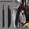 REAT Gardening Heavy Duty Machete,24" Full Tang Machete with Shaeth,Ergonomic