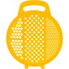 Flat All Plastic Food Grater - Handheld Sturdy Cheese and